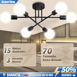 Lustre Moderno Lâmpada De Teto Semi-Embutida,Iluminação De Antiga Nórdica sala de jantar quarto e cozinha em Oferta na Shopee