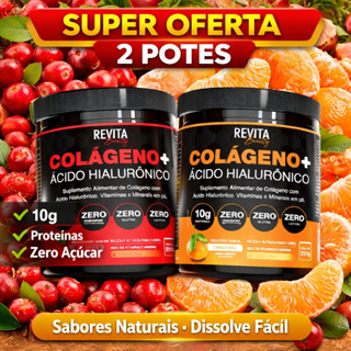 Colágeno + Ácido Hialurônico Zero Açúcar e Verisol - Revita Beauty | 3 Sabores Natural Pote de 250g em Oferta na Shopee