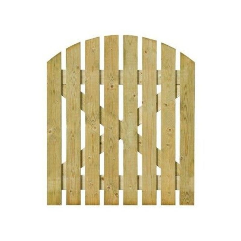 portão redondo de madeira pinus áreas internas e externas segurança para pets e crianças