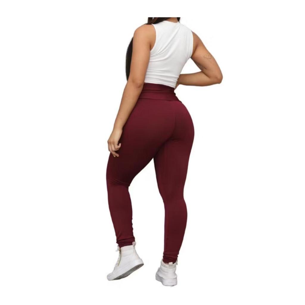Calças Legging Suplex Levanta Bumbum Anti Transparência Cintura Alta Fitness Academia Diversas Cores