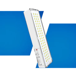 Kit Luminaria led Emergencia 4w 5x17cm 6000k Branco Frio Bivolt Branco Seed