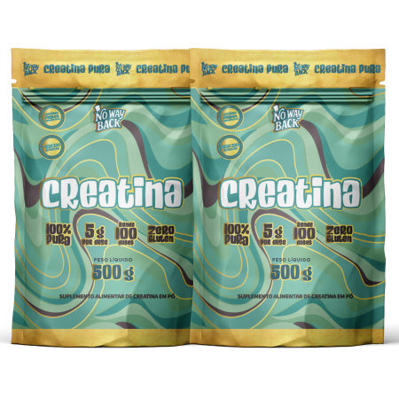 Kit 2x Creatina Monohidratada Pura No Way Back 500g Cada -100% Pura
