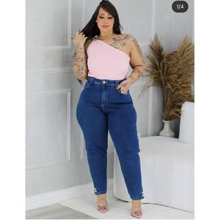 calça cargo plus calça wide led plus size  calça jeans femininas plus size mom sem lycra