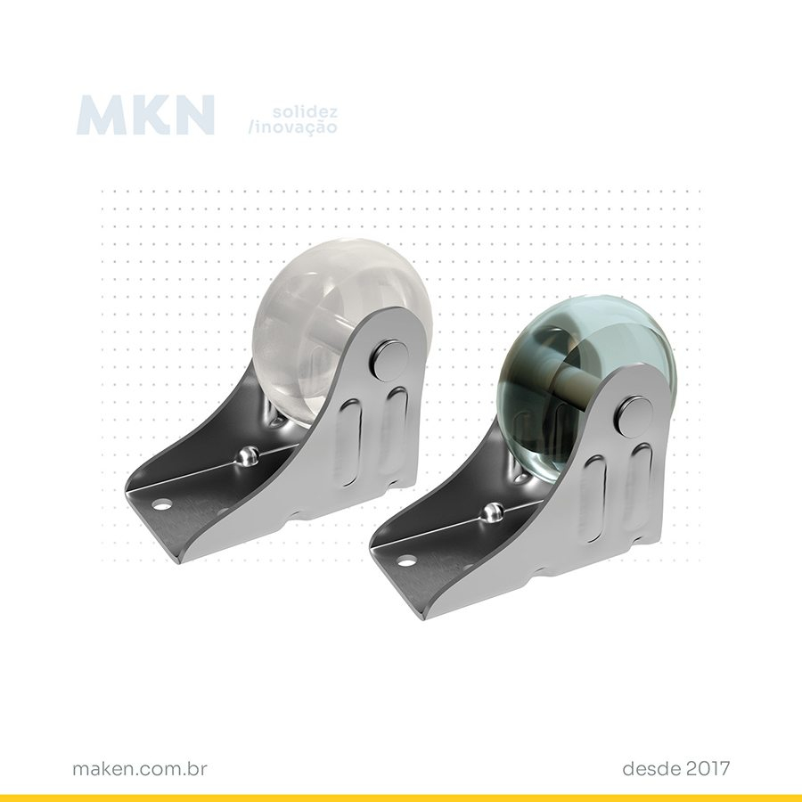 Rodinhas Silicone Maken 38mm Rodízio Fixo Sofá Retrátil
