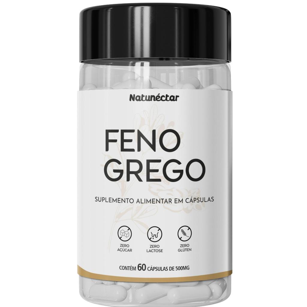 Feno Grego Premium 500mg Alta Qualidade 60 Cápsulas - Natunéctar