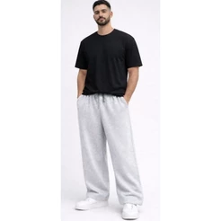 CALÇA DE MOLETOM BAGGY RETA FORRADA GROSSA INVERNO