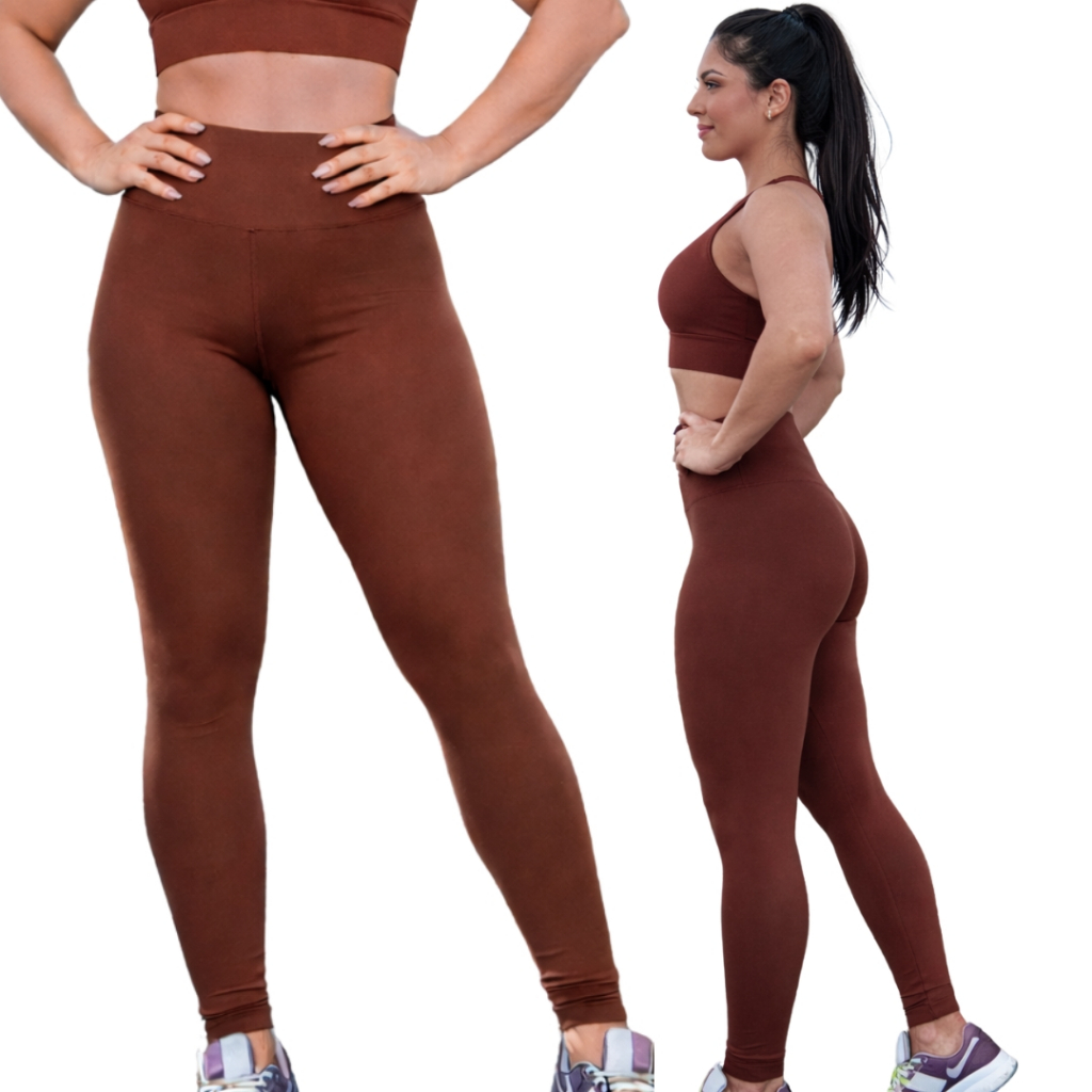 Legging Feminina Cintura Alta Suplex Power Academia Fitness Compressão Treino Corrida Crossfit Yoga