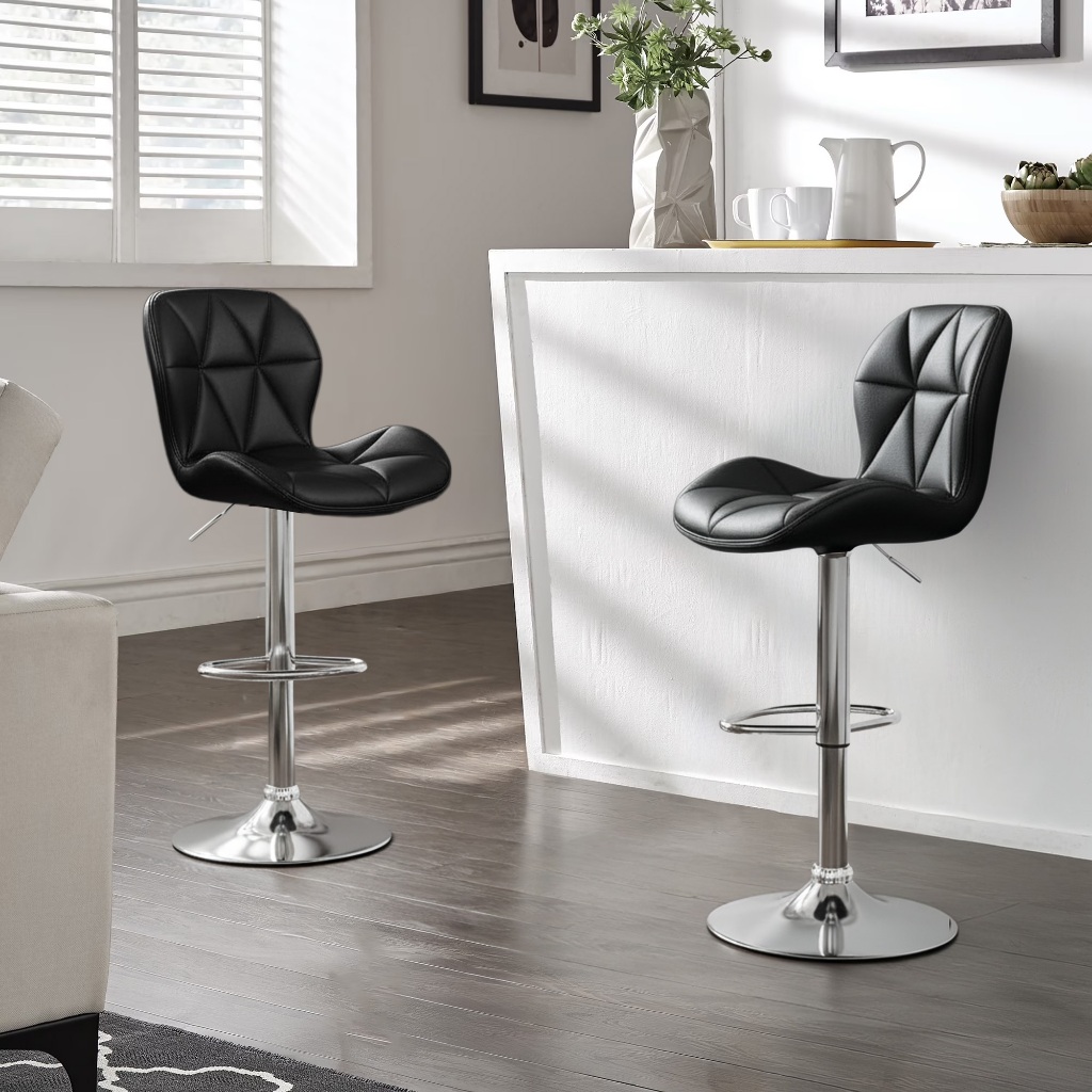 Kit 2 Banquetas Slim Giratórias Estofadas Banco Alto Bar Cozinha Americana Balcão Regulagem  Bancada em Oferta na Shopee