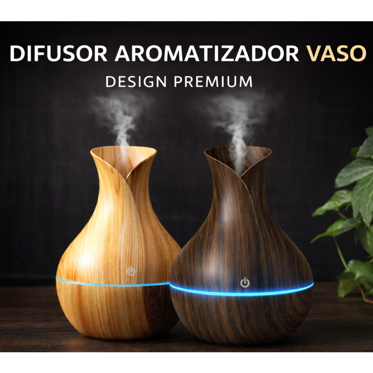 Difusor de Aromas Umidificador de Ar Ultrassônico LED Aromaterapia Aromatizador para Casa Quarto Sala