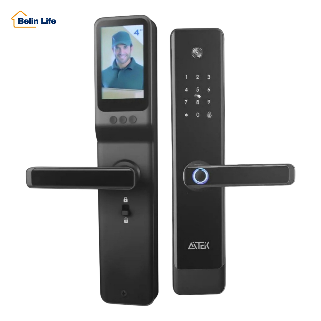 Fechadura Inteligente Aitek ALPHA 202 com Tela, Biométrica e Câmera em Oferta na Shopee