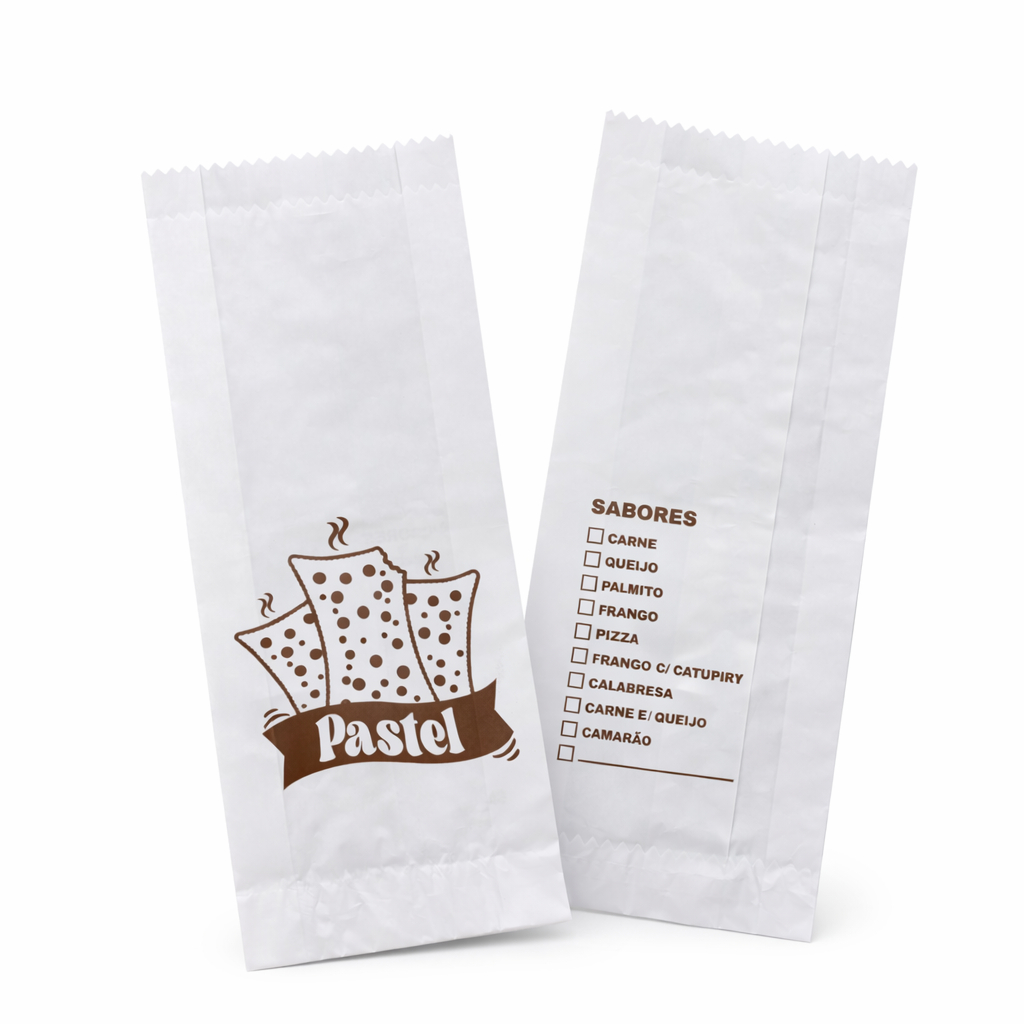 Saco Saquinho Pastel Grande 500 Unidades Branco Pastelaria em Oferta na Shopee