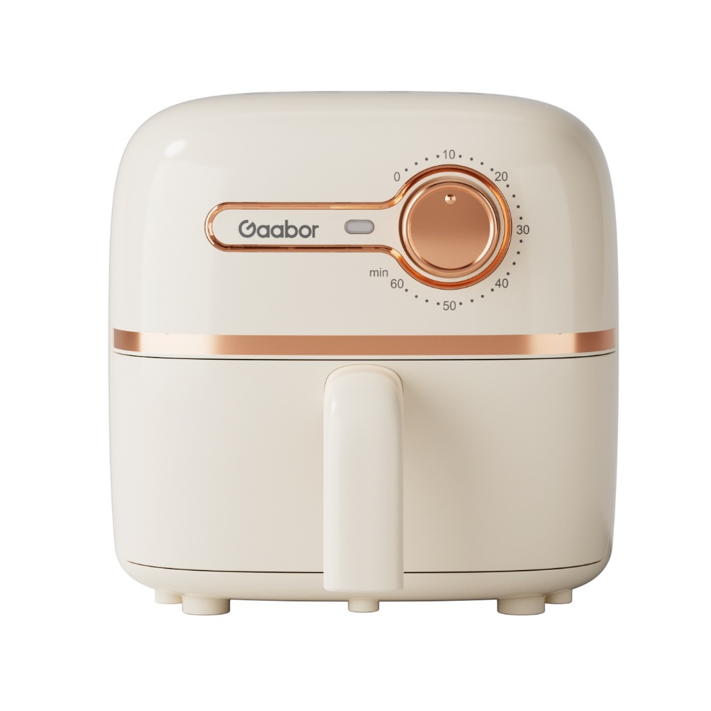 Mini Air Fryer Gaabor Fritadeira Elétrica S/ Óleo 1,4l 900w Cor Off-white e Rose Gold