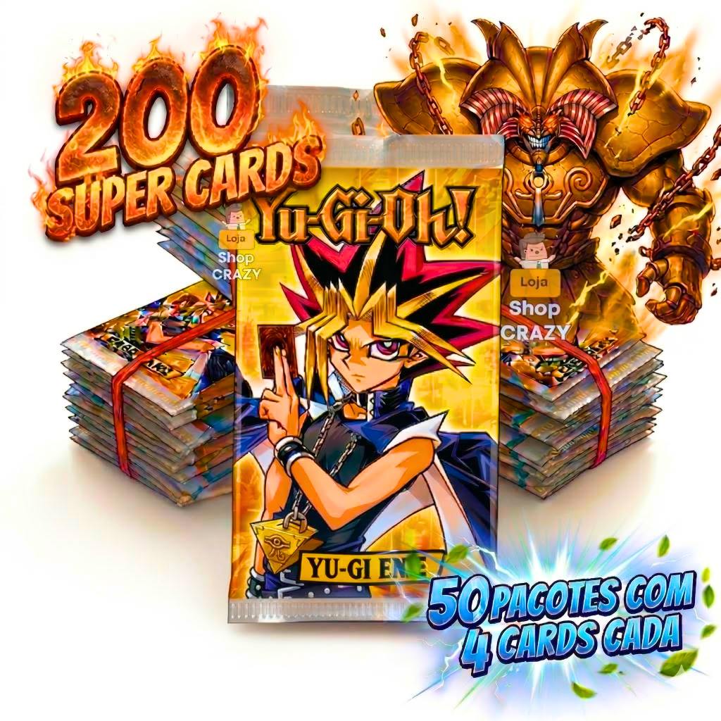 50 Pacotinhos Yu-Gi-Oh! | São 200 CARDS | Revenda em Oferta na Shopee
