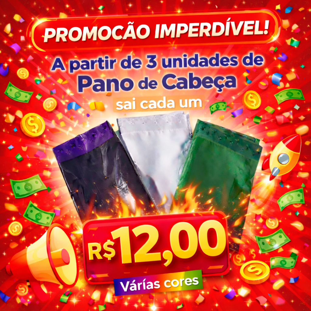pano de cabeça de Oxford varias cores umbanda e candomblé em Oferta na Shopee