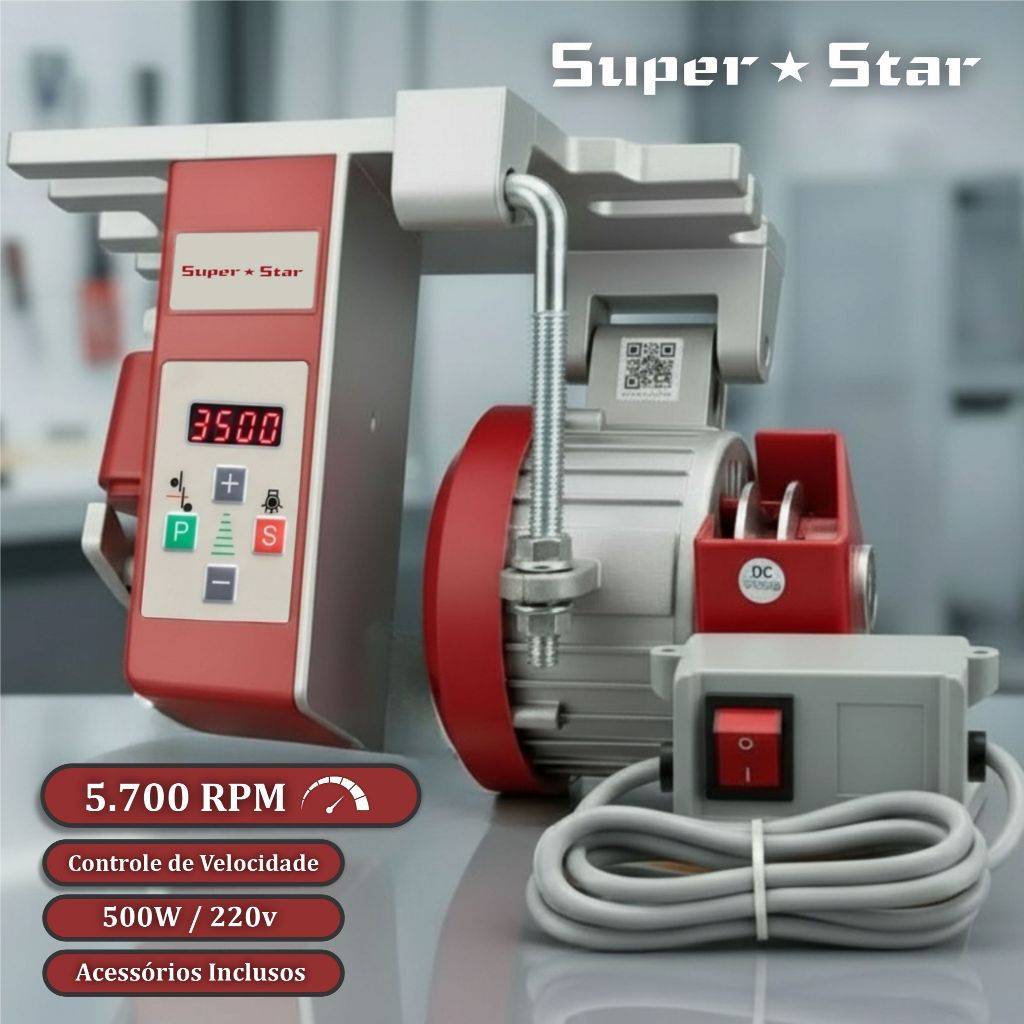 Motor Servo Direct Drive Super Star para Maquina de Costura Industrial 220v 550w SR-550