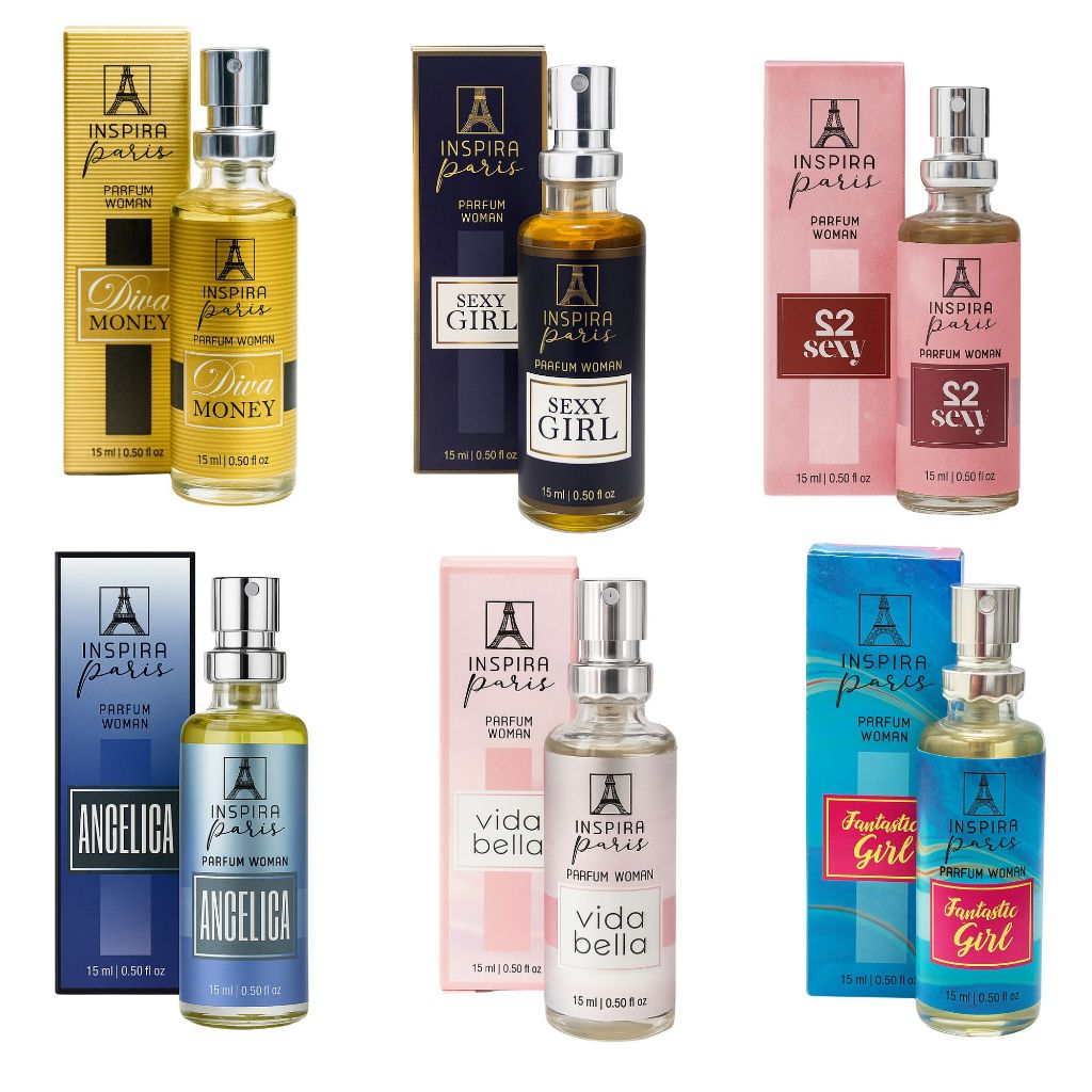 Kit Perfume Feminino Inspirado em Fragrâncias Importadas 15ml | Alta Fixação | Perfume Contratipo Premium