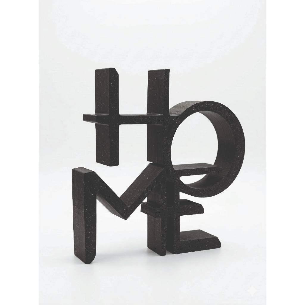 Letreiro Decorativo Home Premium e Eite Moderno Sala Rack Estante Luxo Decor Casa