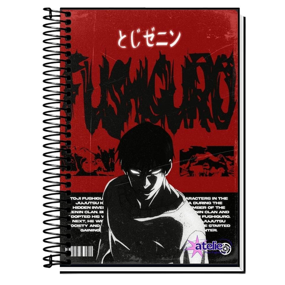 Caderno personalizado jujutsu kaisen Gege  - capa dura 01 ,10,15 e 20 materias bons para o estudos -faculdade, gojo,yuta em Oferta na Shopee