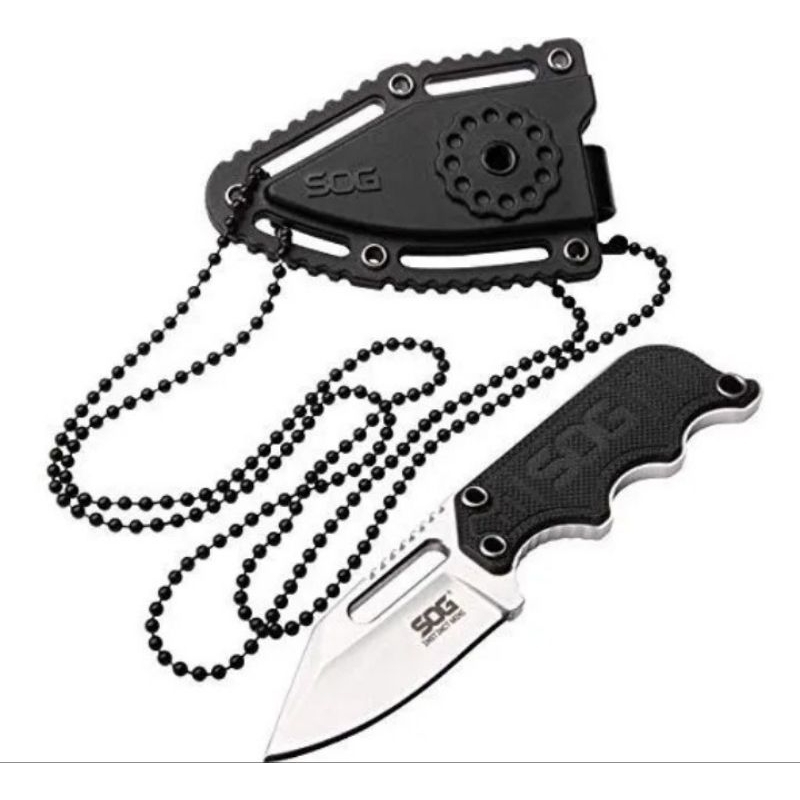 Faca de Pescoço SOG Instinct Mini + Bainha e Corrente