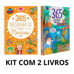 Kit com 365 Desenhos Para Meninos + 365 Histórias para Ler e Dormir