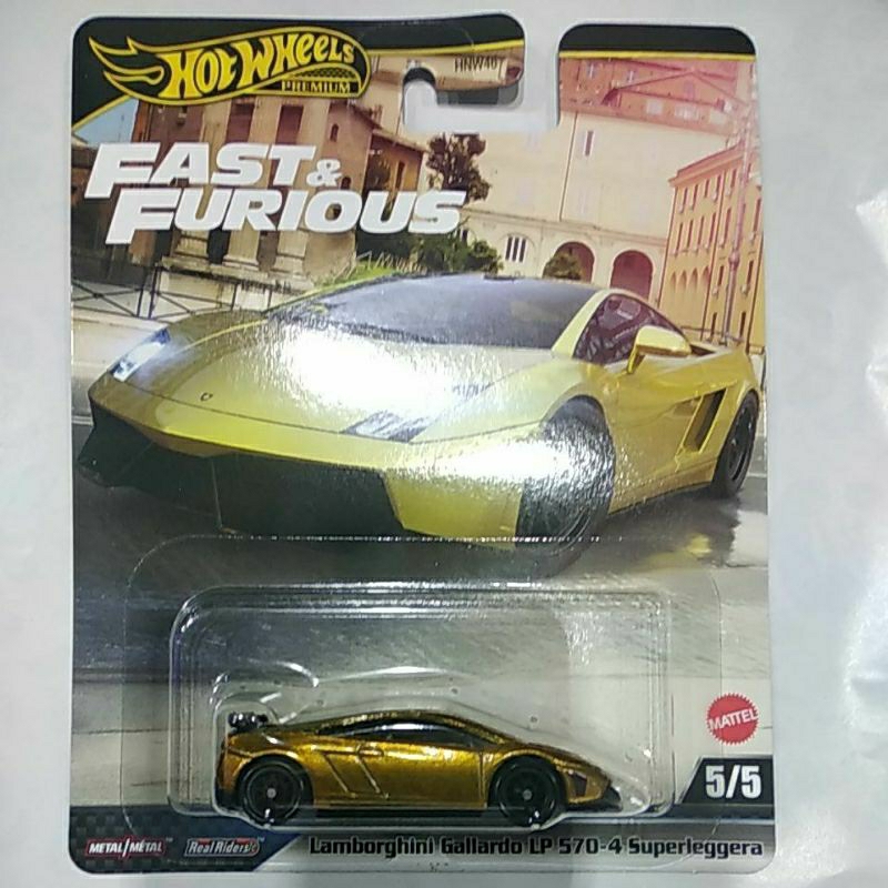 Hot Wheels Premium Velozes e furiosos Lamborghini Gallardo LP 570-4 Superllegera Fast & Furious HNW46