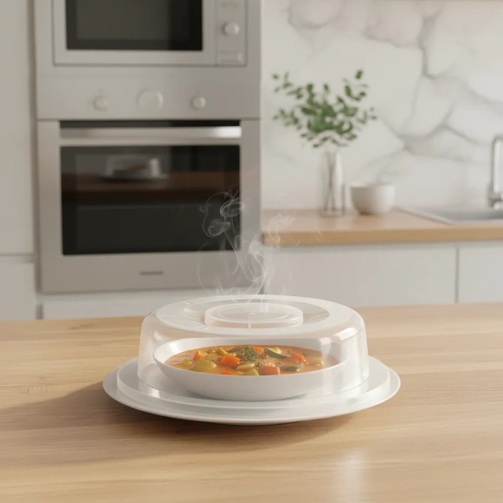 Tampa Para Micro-ondas Anti Respingos Com Saída De Vapor