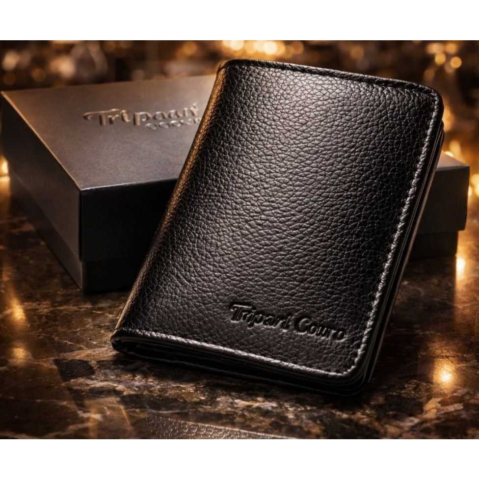 Carteira Porta Cartão Slim Couro Legítimo Tripari Couro Completa Pequena Com Caixa Cnh Cédula em Oferta na Shopee