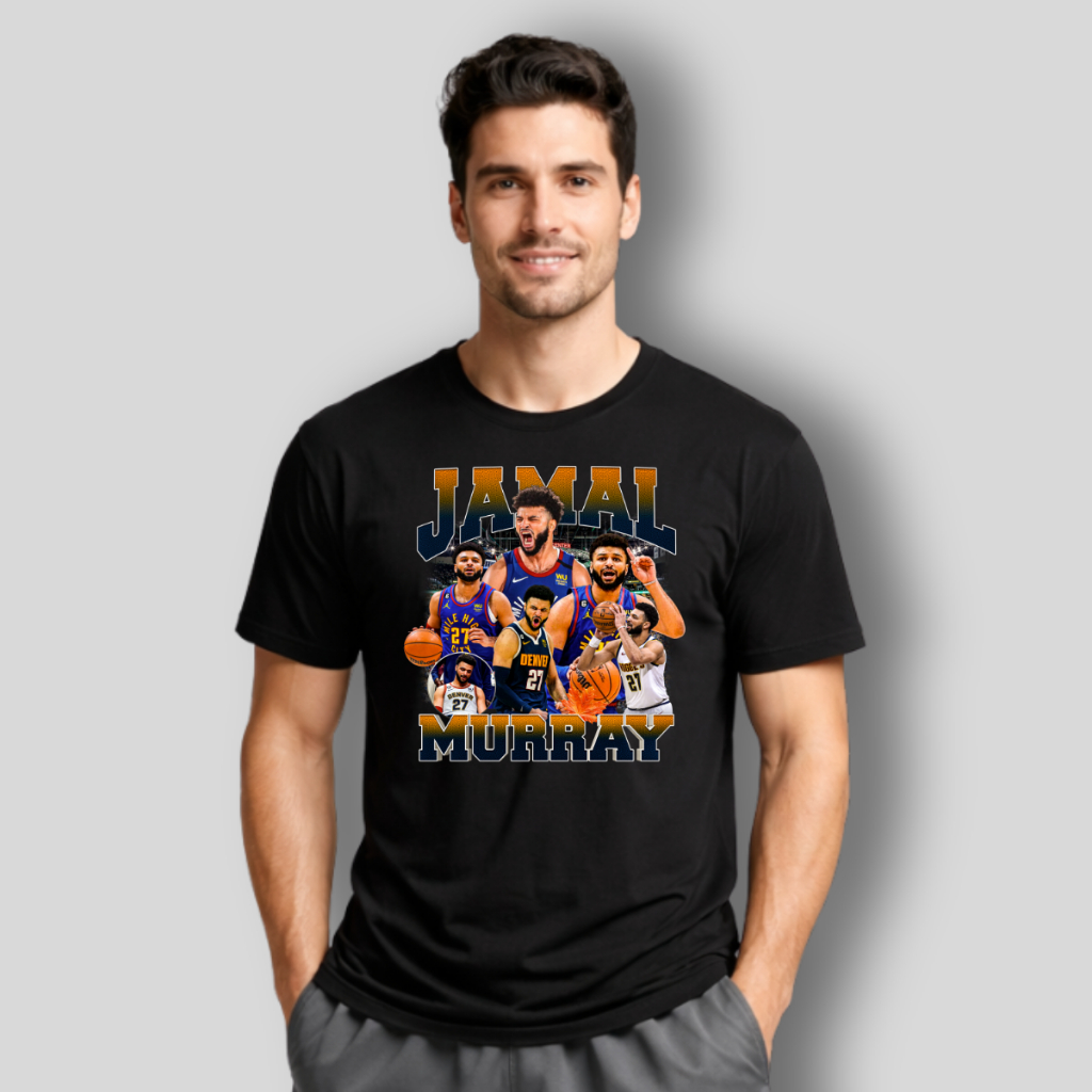 Camiseta Masculina Streetwear Estampa Jamal Murray Lendas Camisa Basquete NBA Alls Stars Lançamento