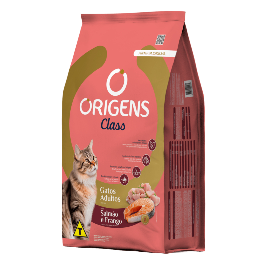 Ração Origens Class Gato Adulto 10,1kg Frango e Salmão