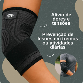 COTOVELEIRA ELÁSTICA COM VELCRO AJUSTÁVEL ORTOPÉDICA ESPORTES em Oferta na Shopee