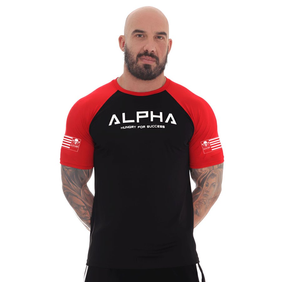 Camiseta Camisa Masculina ALPHA Dry Fit Academia Treino Fitness Proteção UV