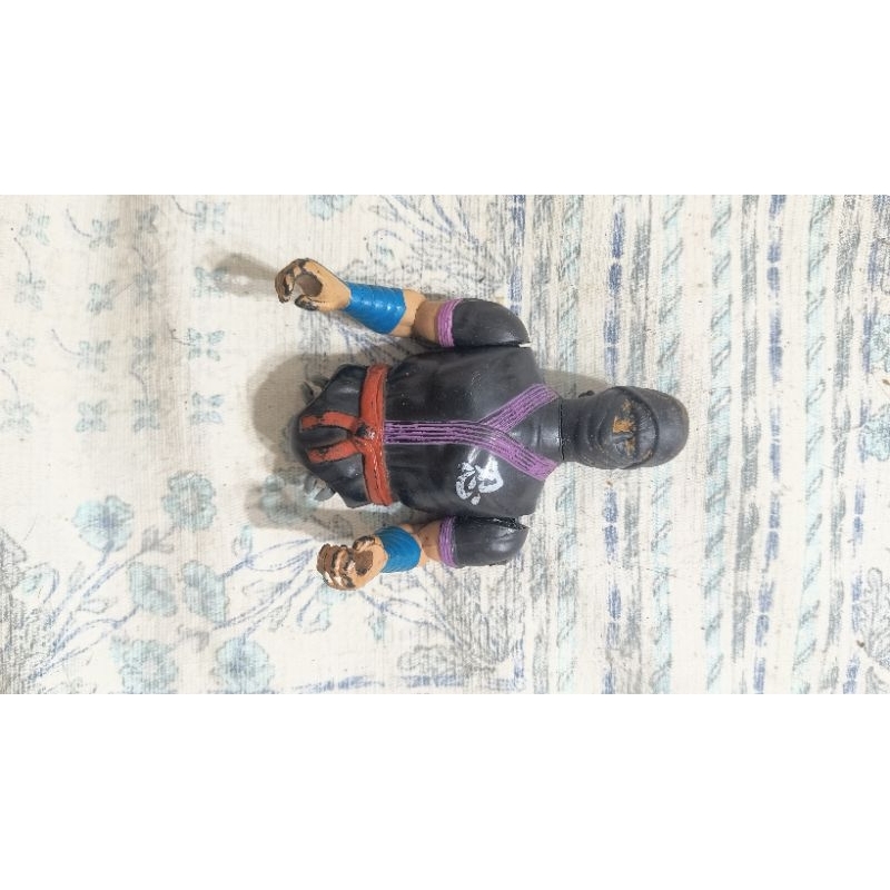boneco ninja preto Rambo anos 80 Glasslite sucata