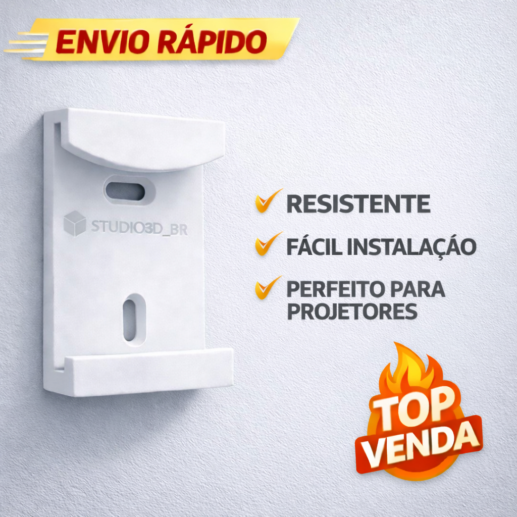 Suporte de Parede Projetor HY300 | Base para Projetor HY300 | Suporte Ajustável | Fácil Instalação | 5 Cores