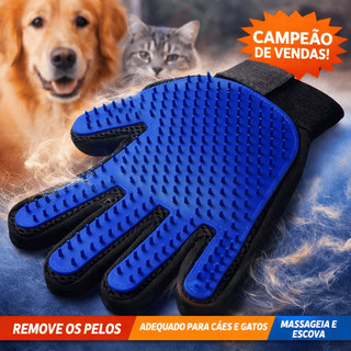 Luva Pet Tira Pelos de Cães e Gatos Remove Pelos Soltos e Massageia conforto higiene