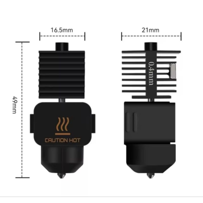 kit hotend bico 0.2 mm 0.4 mm 0.6 mm 0.8 mm para bambú lab a1/ a1 mini