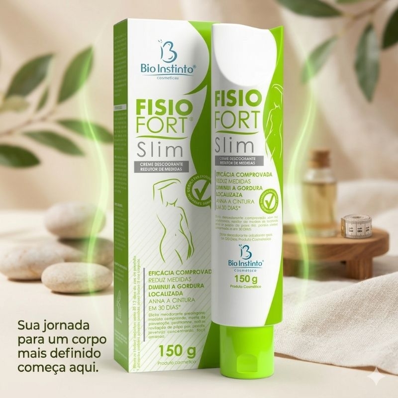 Gel Lipo Redutor de Medidas FISIO FORT SLIM Termo Ativo 150g Queima Gordura Localizada Anti Celulite
