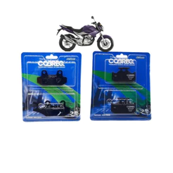 Kit Pastilha De Freio Dianteira + Traseira Fazer 250 Cobreq