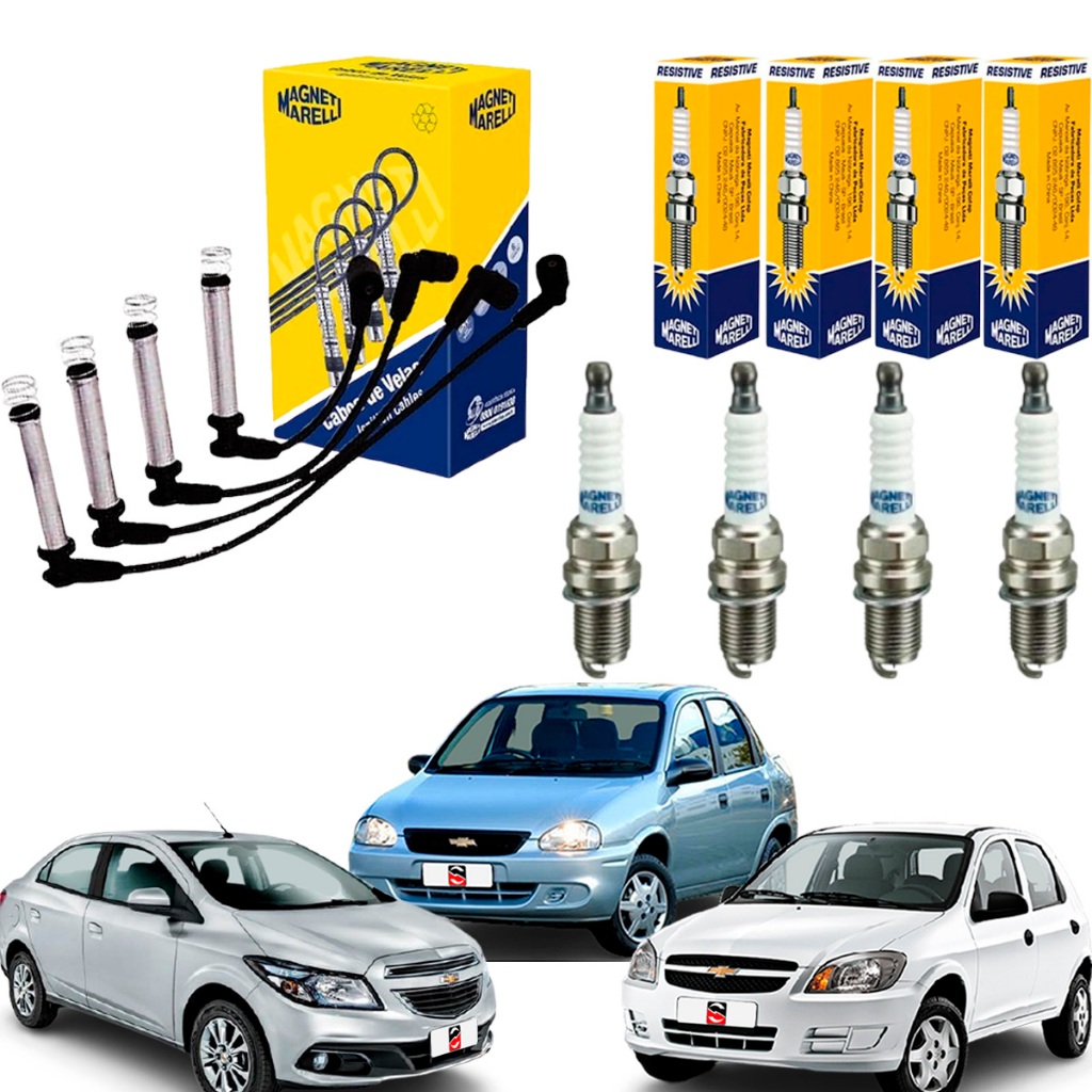 Kit Cabo E Velas Corsa Celta Classic 1.0 8v Flex Preto