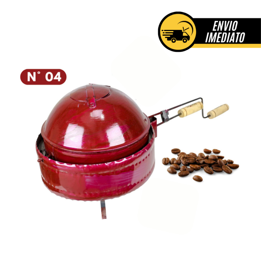 Torrador de Café Minasul Nº4 4 Litros Manual para Torrar Café em Grão Fogão a Lenha