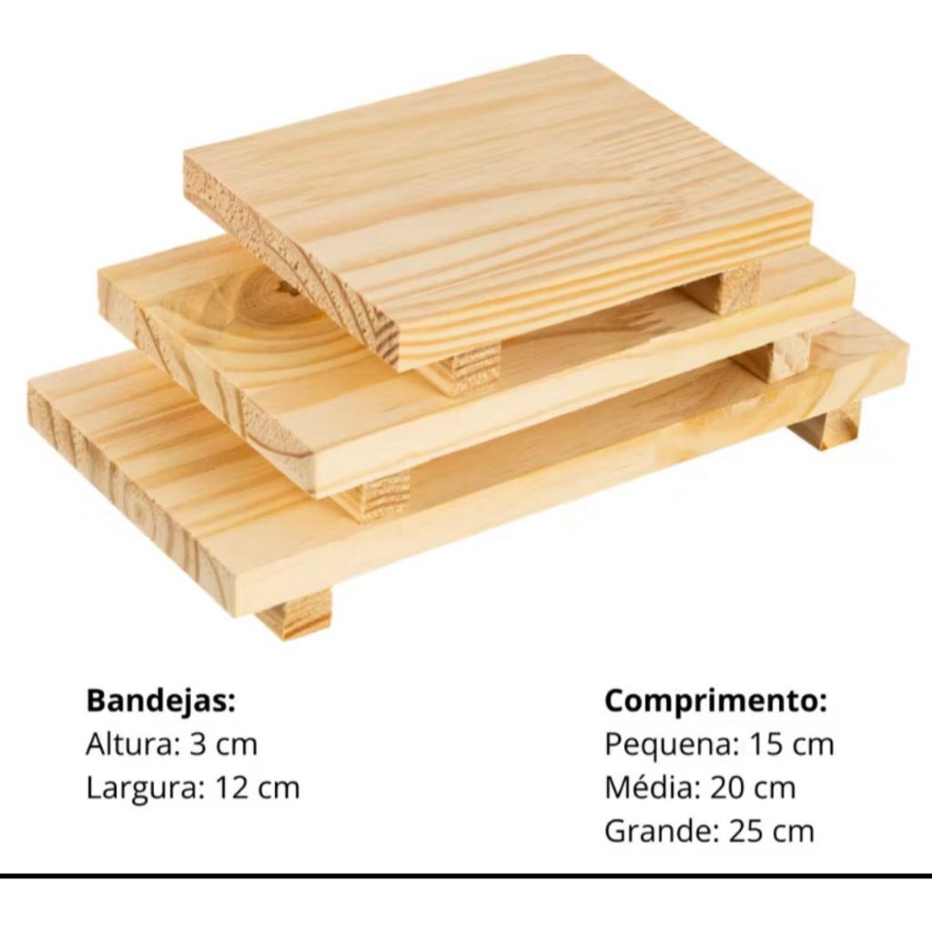 Suporte Decorativo de Madeira Tipo Pallet | Bandeja Rústica para Mesa e Cozinha