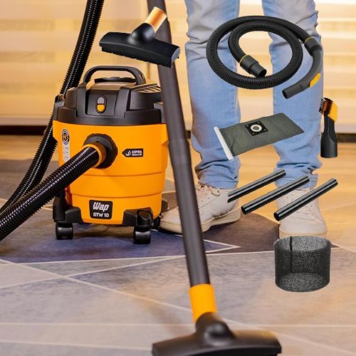Aspirador de Pó e Água wap GTW 10, Compacto, 10 Litros, com Mangueira de 1,5 Metros, Filtro Lavável, 140mbar 1400W 220V