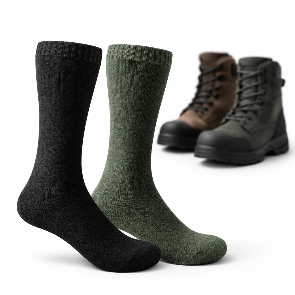 Meia Militar Cano Longo Verde Oliva ou Preto Ideal para Coturno e Atividades com Bota