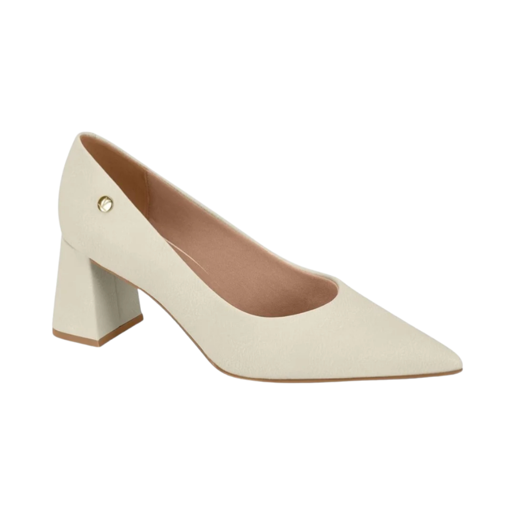 Sapato Scarpin Vizzano Elegance Salto Bloco Bico Fino