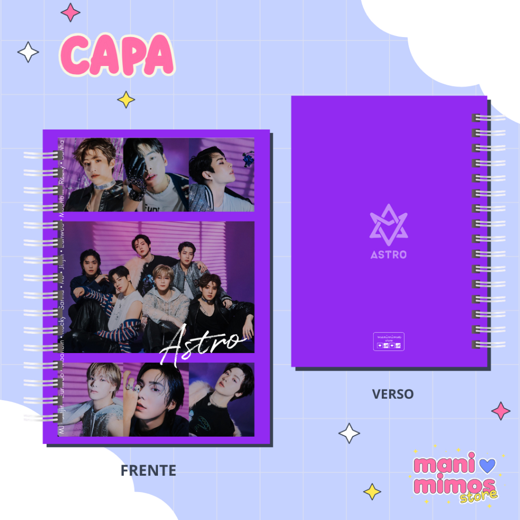 Caderno Kpop Astro | Caderno A5 ou Universitário