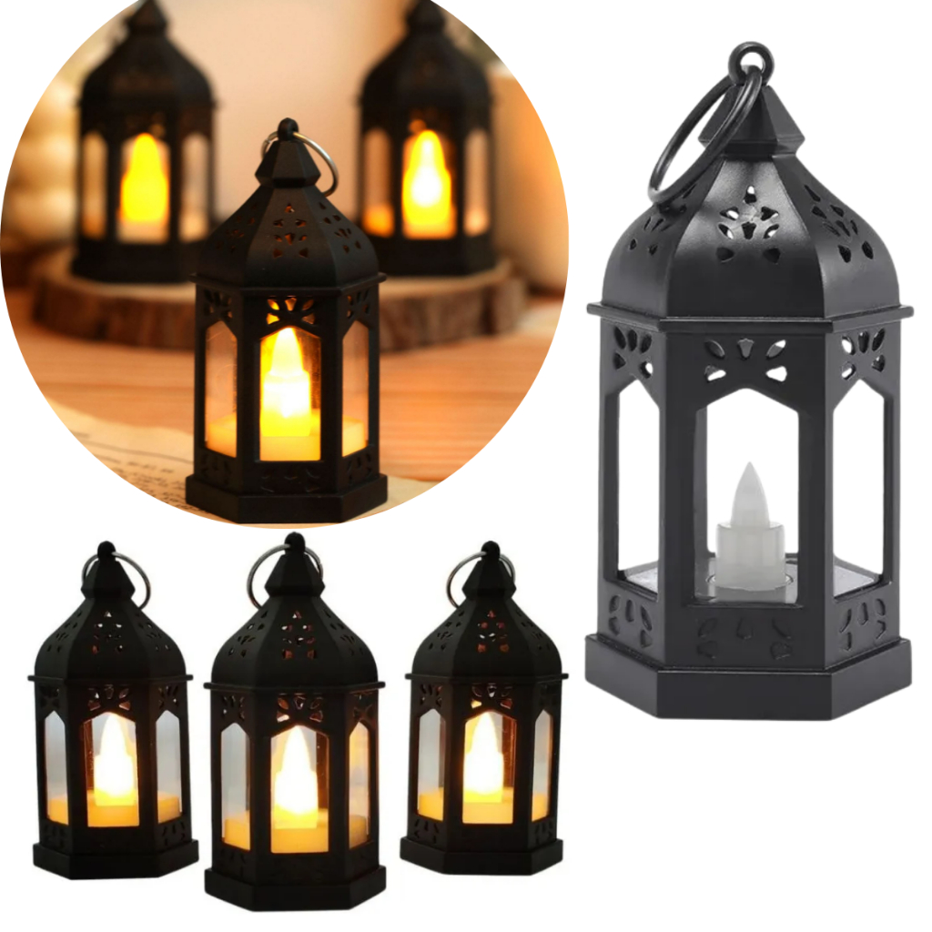 Kit 5-24 Mini Vela Led Luminária Lamparina Led Decorativa Lampião Rustica