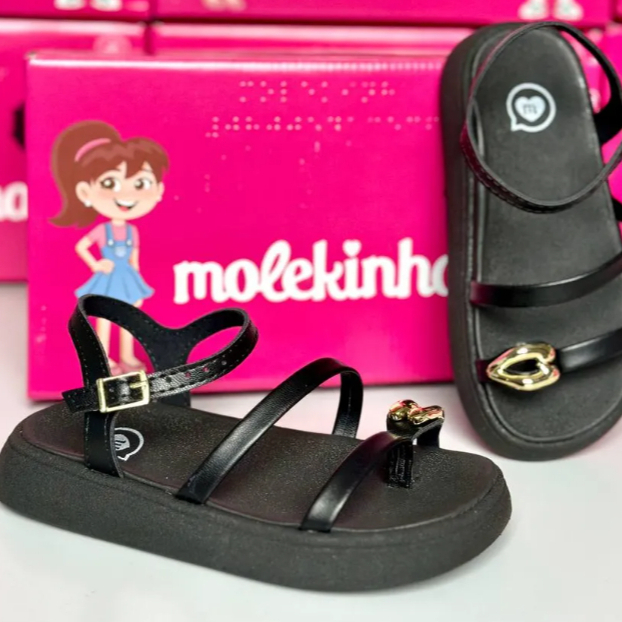 Sandália Feminina Casual Elegante Confortável Tendência Moda Lançamento