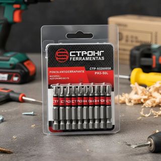 Ponta Bits PH3 50mm Ponteira Magnética Philips Parafusadeira imâ Aço S2 Ctpohr Kit 10 Peças em Oferta na Shopee