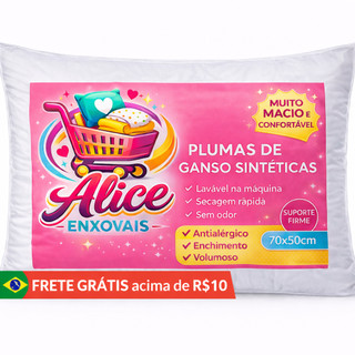 Travesseiros Pluma de Ganso Premium 70x50cm Alto Macio Antialérgico Luxo Hotel Toque Suave Não Deforma