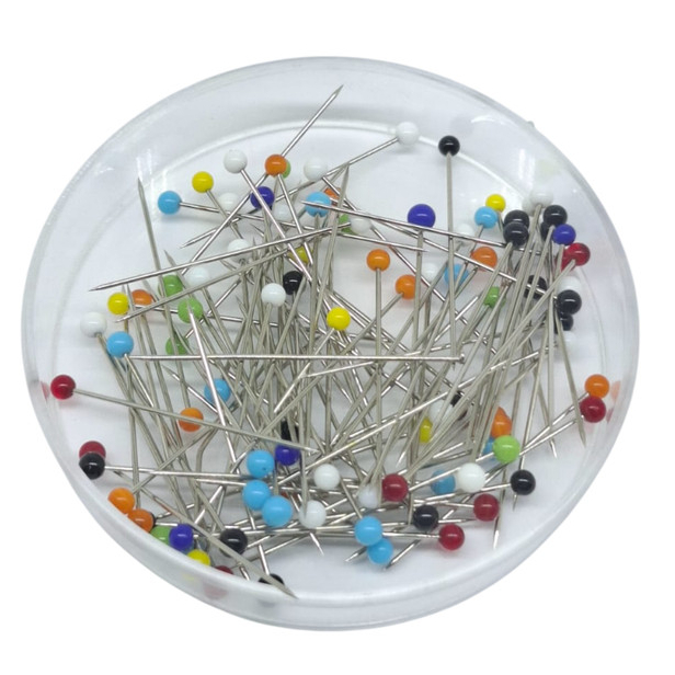 Alfinete Cabeça de Vidro C/100 Unidades | Costura e Patchwork em Oferta na Shopee