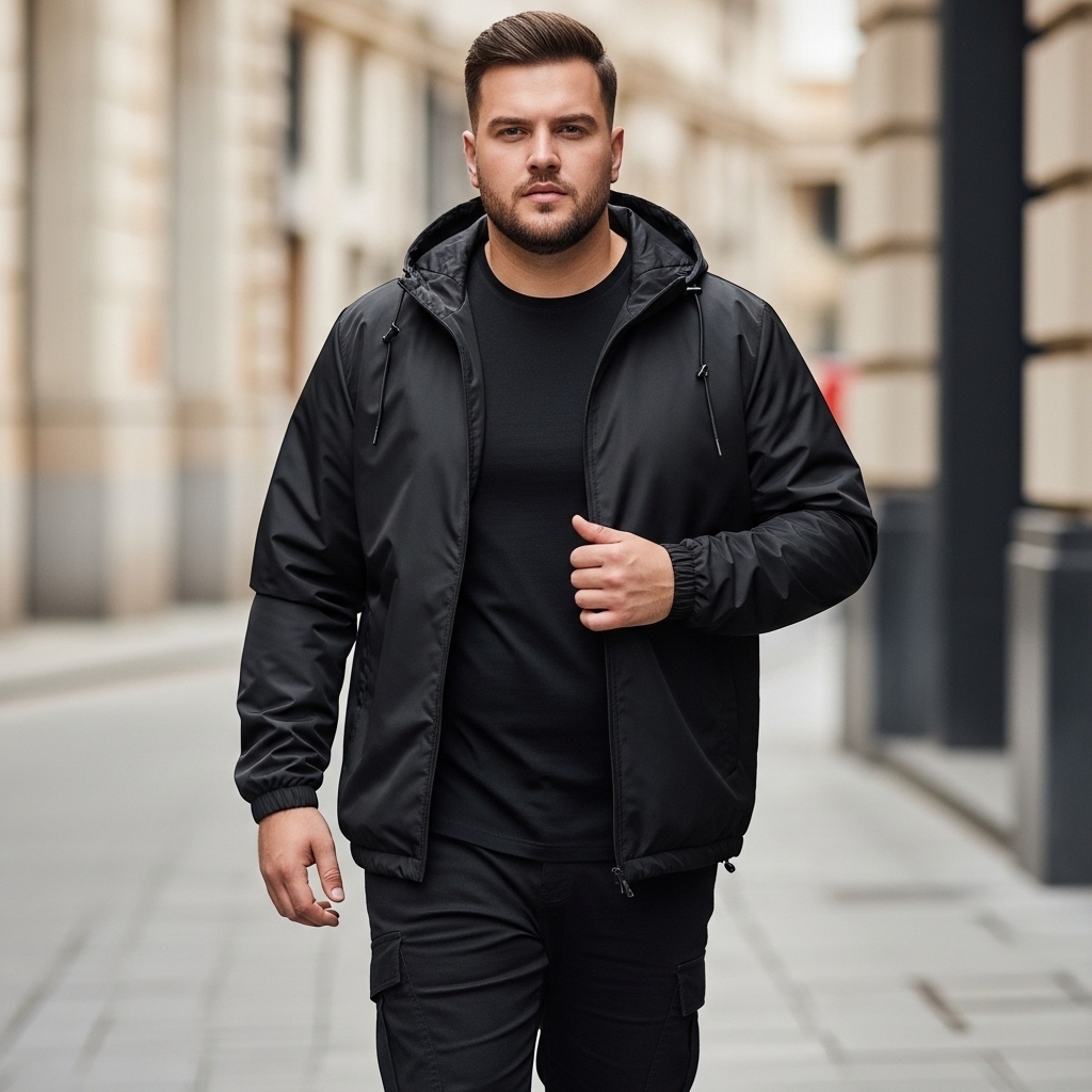 jaqueta Corta Vento Impermeável Plus Size Unissex Leve Com Capuz Do G1 ao G4 — imagem 2 de 2